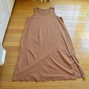 Pact Sleeveless Tank Dress Size XL Tan